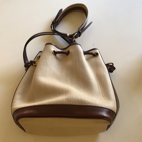 Dooney and Bourke tan and dark brown bag - Picture 8 of 14
